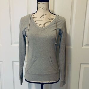 Classic Gray Women's V-Neck Hoodie